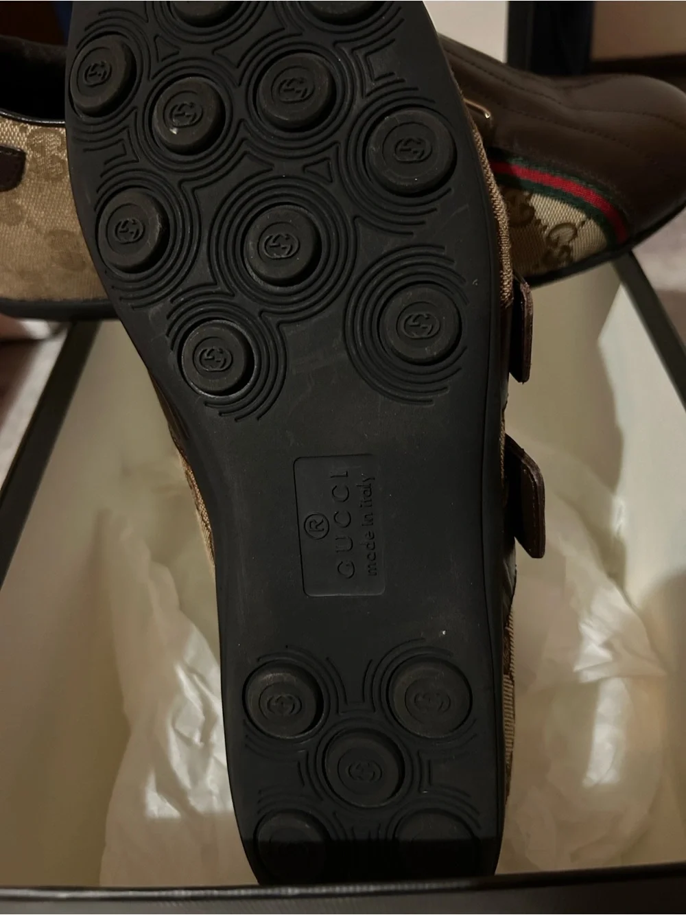 Gucci canvas leather Oxford